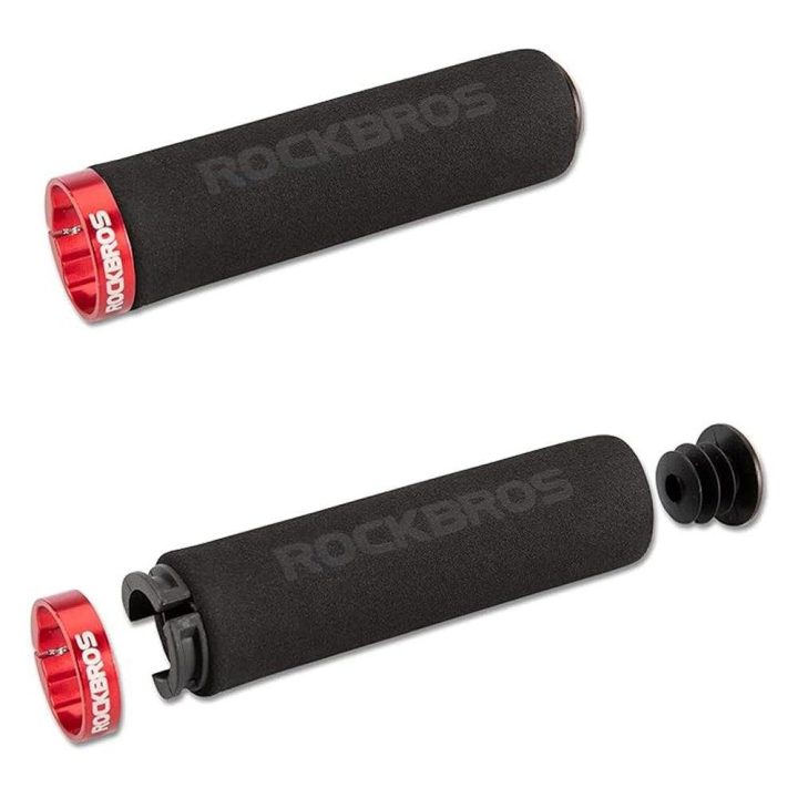 Rockbros BT1001BKRD kempininės dviračio vairo rankenos - juodos ir raudonos spalvos