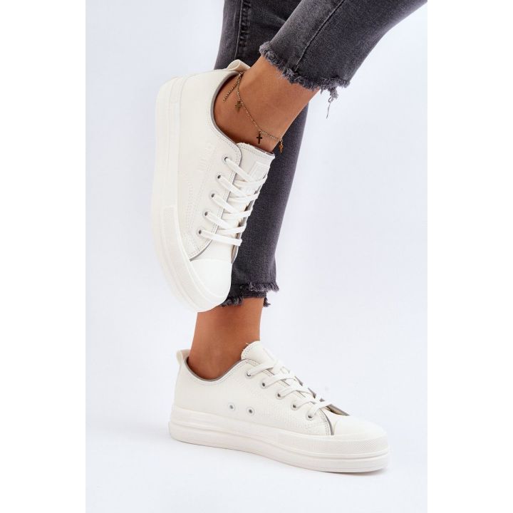 Moteriški ekologiškos odos sportbačiai Big Star NN274847 White