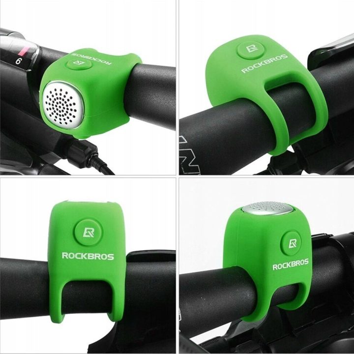 Rockbros CB1709GN elektroninis dviračio skambutis - žalias