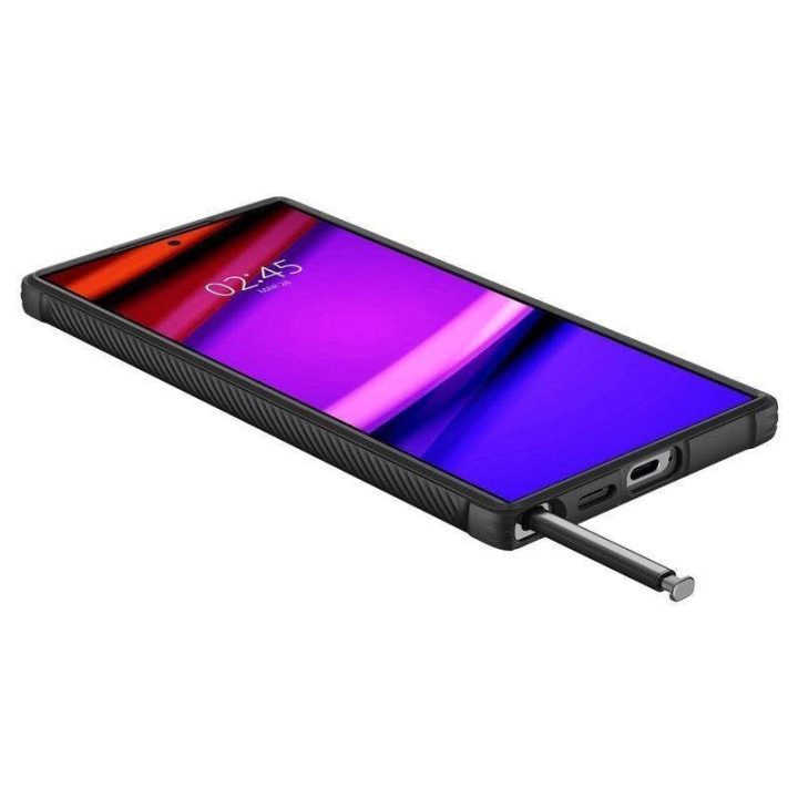 Spigen Rugged Armor dėklas, skirtas Samsung Galaxy S24 Ultra - matinės juodos spalvos