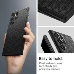 Spigen Liquid Air dėklas Samsung Galaxy S24 Ultra - matinės juodos spalvos