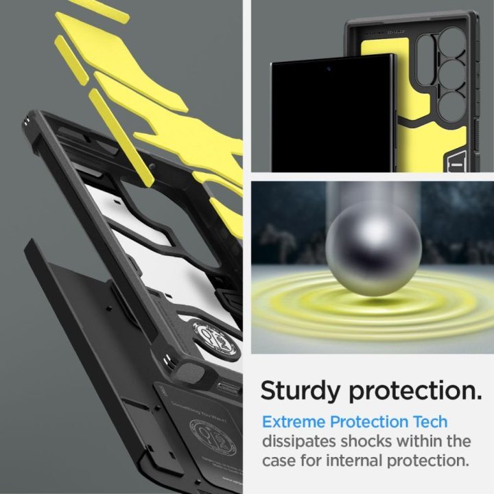 Spigen Tough Armor dėklas Samsung Galaxy S24 Ultra - juodas