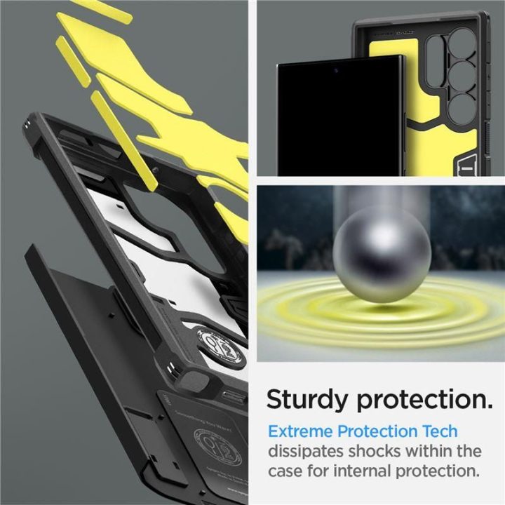 Spigen Tough Armor dėklas Samsung Galaxy S24 Ultra - juodas