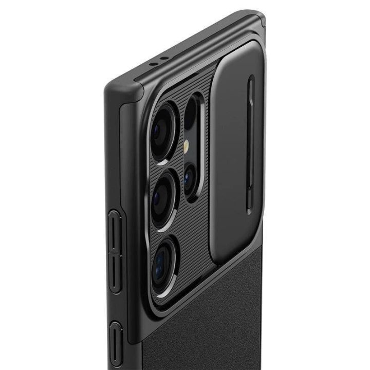 Spigen Optik Armor dėklas Samsung Galaxy S24 Ultra - juodas