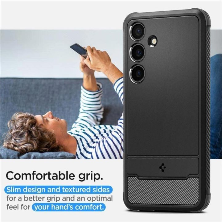 Spigen Rugged Armor dėklas Samsung Galaxy S24 - matinis juodas