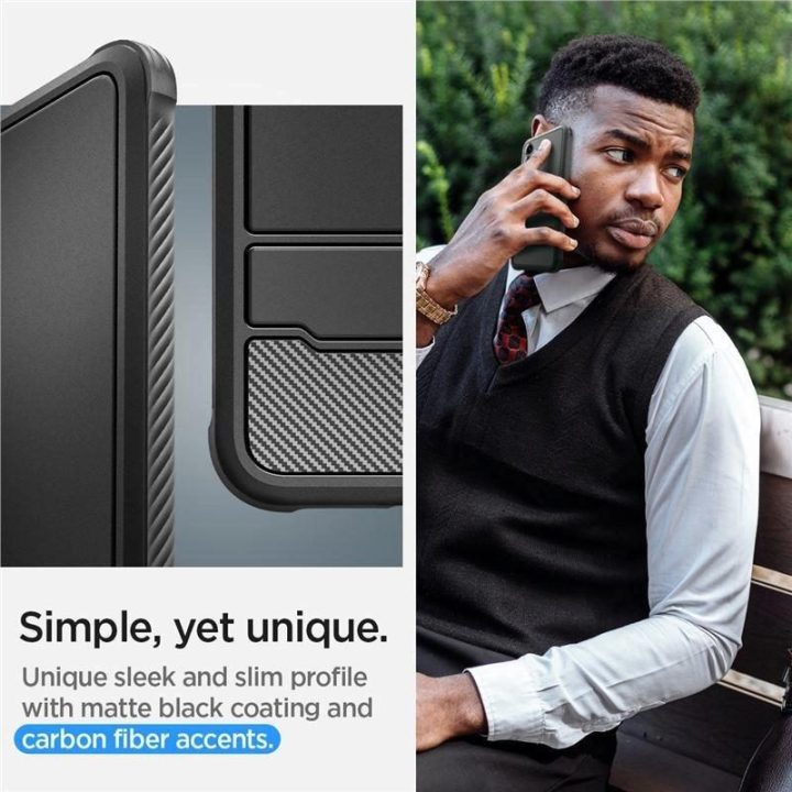 Spigen Rugged Armor dėklas Samsung Galaxy S24 - matinis juodas