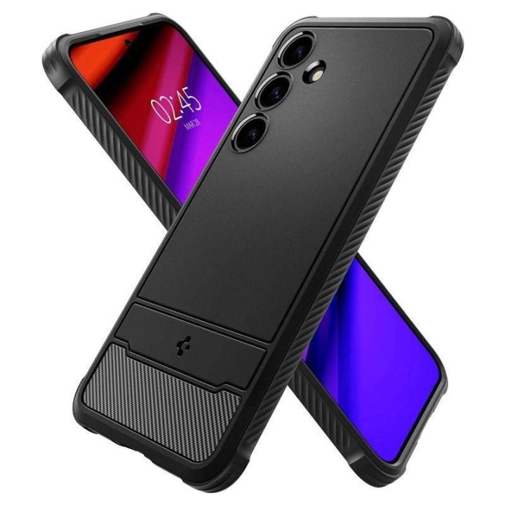 Spigen Rugged Armor dėklas Samsung Galaxy S24 - matinis juodas