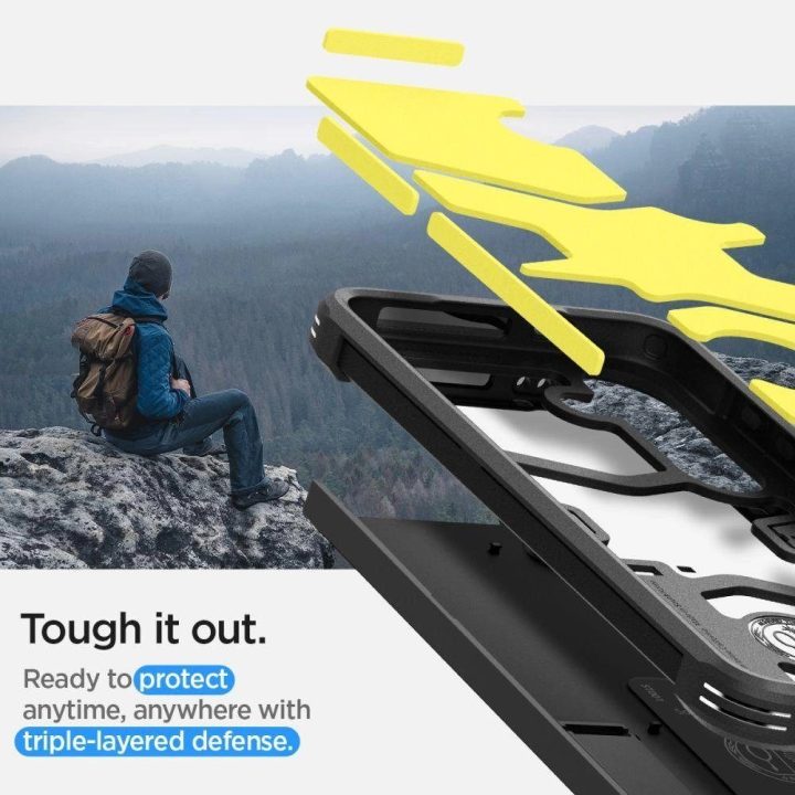 Spigen Tough Armor dėklas Samsung Galaxy S24 - juodas