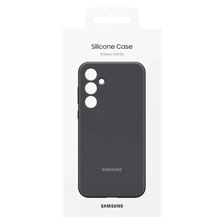 Samsung silikoninis dėklas EF-PA356TBEGWWWW, skirtas Samsung Galaxy A35 - juodas