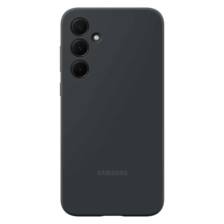 Samsung silikoninis dėklas EF-PA356TBEGWWWW, skirtas Samsung Galaxy A35 - juodas