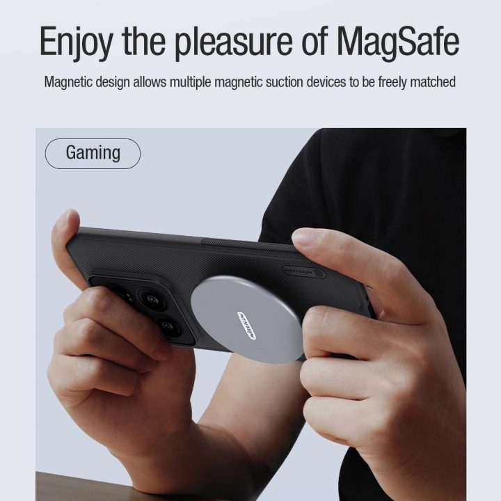 Nillkin Super Frosted Shield Pro magnetinis dėklas, skirtas Xiaomi 14 Pro - juodas