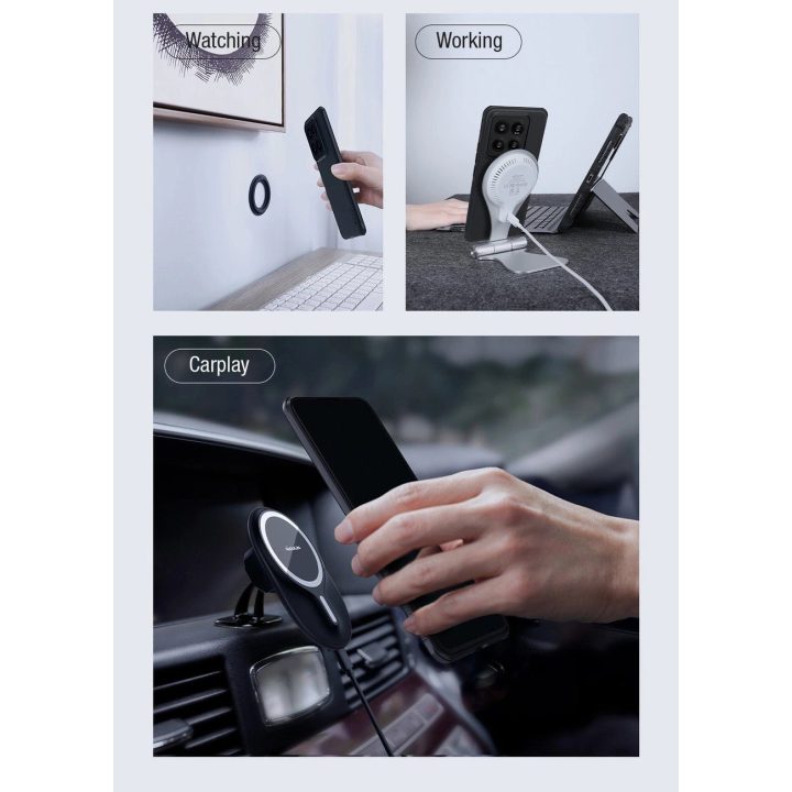 Nillkin Super Frosted Shield Pro magnetinis dėklas, skirtas Xiaomi 14 Pro - juodas