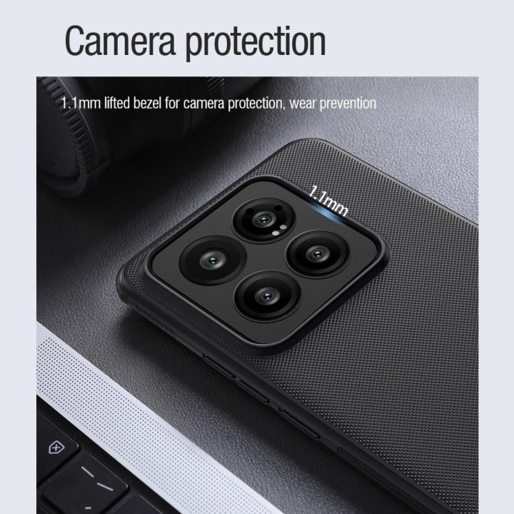 Nillkin Super Frosted Shield Pro magnetinis dėklas, skirtas Xiaomi 14 Pro - juodas