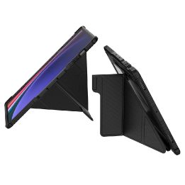 Nillkin Bumper Leather Case Pro dėklas, skirtas Samsung Galaxy Tab S9+ - juodas