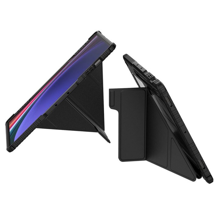 Nillkin Bumper Leather Case Pro dėklas, skirtas Samsung Galaxy Tab S9+ - juodas