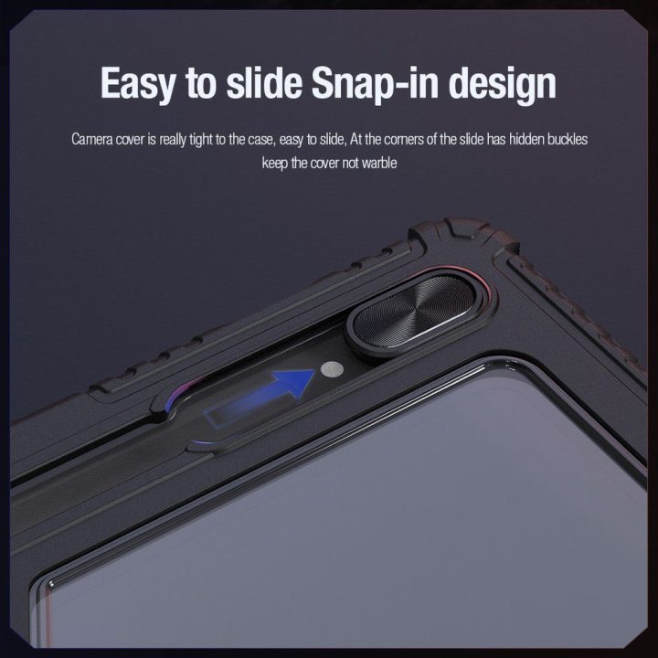 Nillkin Bumper Leather Case Pro dėklas, skirtas Samsung Galaxy Tab S9+ - juodas