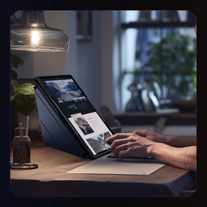 Nillkin Bumper Leather Case Pro dėklas, skirtas Samsung Galaxy Tab S9+ - juodas