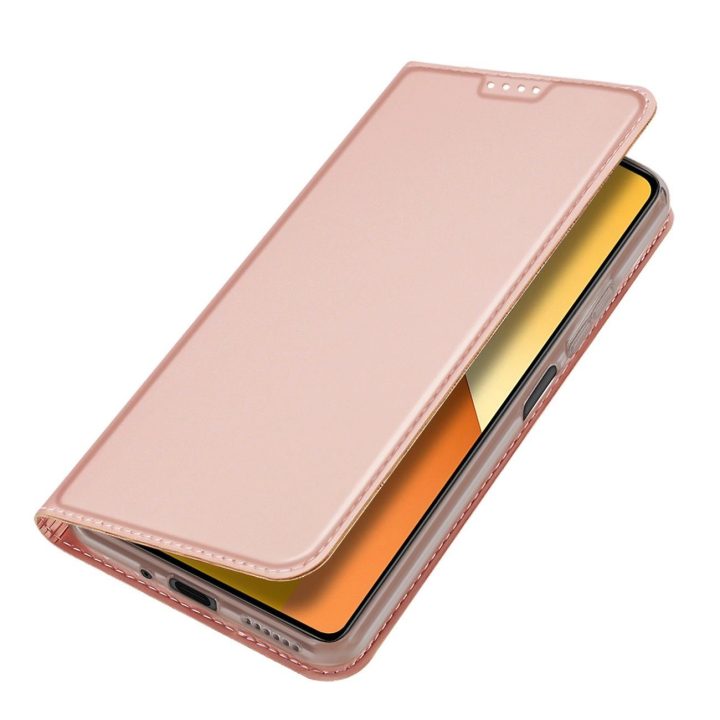 dėklas su atvartu ir kortelių lizdu, skirtas Xiaomi Redmi Note 13 5G - rožinis
