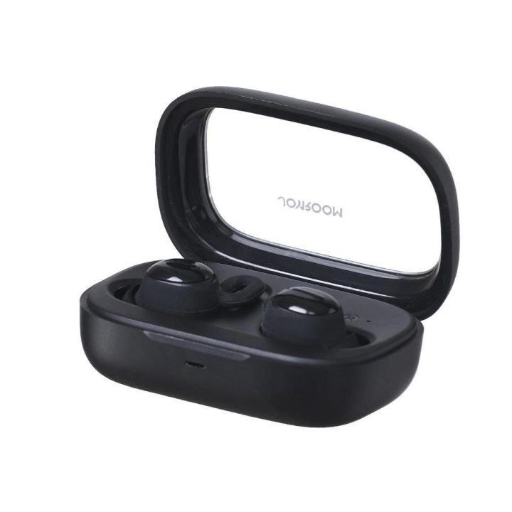 ausinės su Bluetooth 5.3 ir triukšmo slopinimu - juodos spalvos