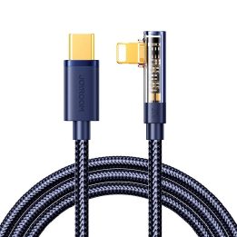 Lightning laidas kampu - USB-C greitasis įkrovimas ir perkėlimas 20 W 1,2 m - mėlynas
