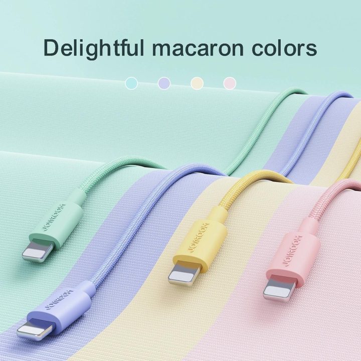 kabelis su Lightning ir USB-A jungtimis, 2 m ilgio, rožinės spalvos
