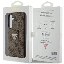 Guess S24 S921 rudos/rudos spalvos deklas Grip Stand 4G Triangle Strass