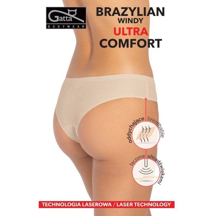 Kelnaitės Brazilian Windy Ultra comfort Smėlio spalvos