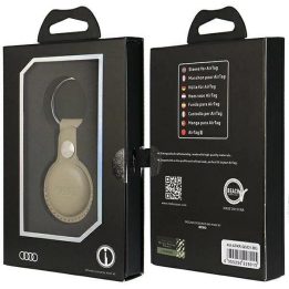 Audi sintetinės odos AirTag dėklas - smėlio spalvos