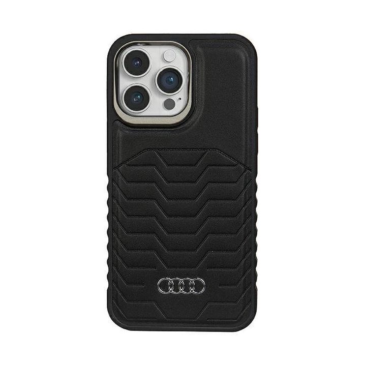 Audi sintetinės odos dėklas su MagSafe , skirtas iPhone 14 Pro - juodas
