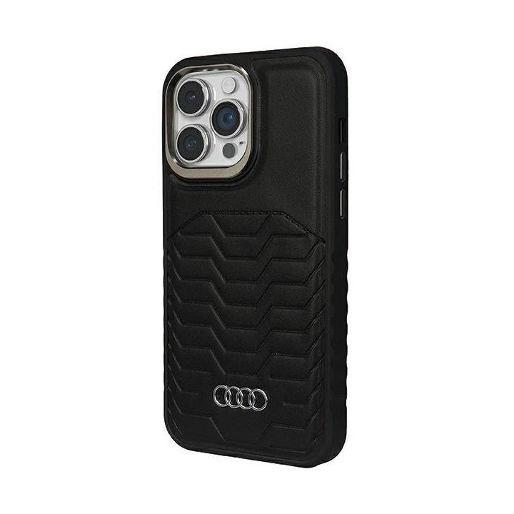 Audi sintetinės odos dėklas su MagSafe , skirtas iPhone 14 Pro - juodas