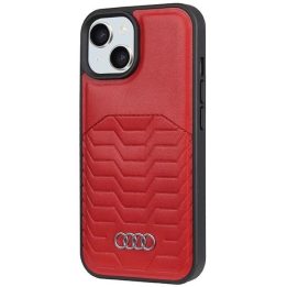 Audi sintetinės odos dėklas su MagSafe , skirtas iPhone 15 Plus / 14 Plus - raudonas