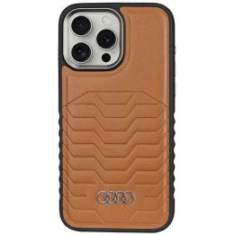 Audi sintetinės odos dėklas su MagSafe , skirtas iPhone 15 Pro - rudas