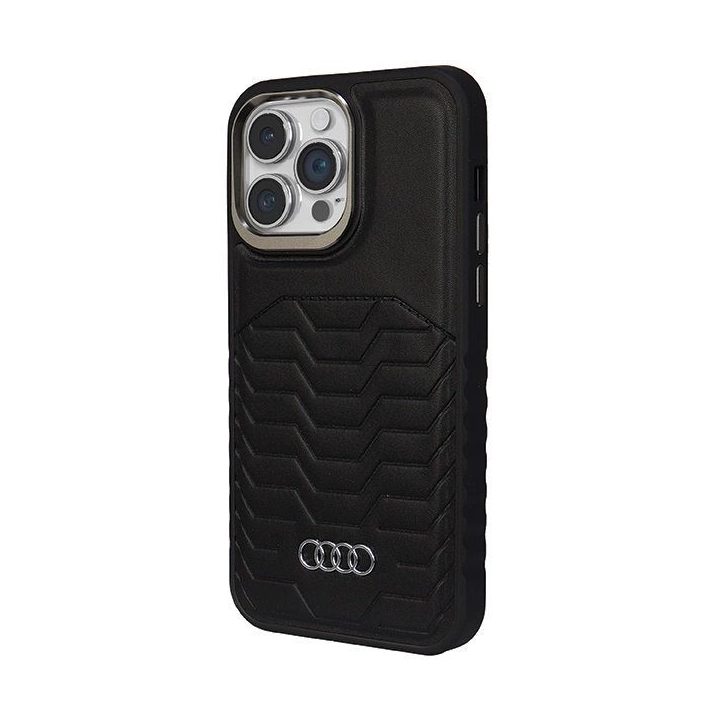 Audi sintetinės odos dėklas su MagSafe , skirtas iPhone 14 Pro Max - juodas