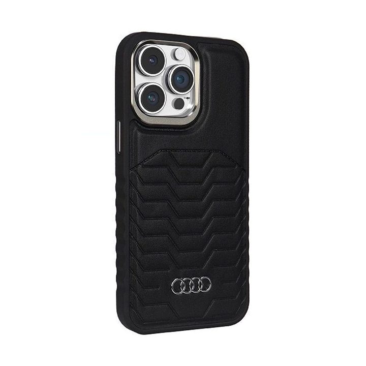 Audi sintetinės odos dėklas su MagSafe , skirtas iPhone 14 Pro Max - juodas