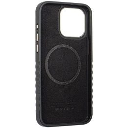 Audi natūralios odos dėklas su MagSafe , skirtas iPhone 15 Pro - juodos ir raudonos spalvos