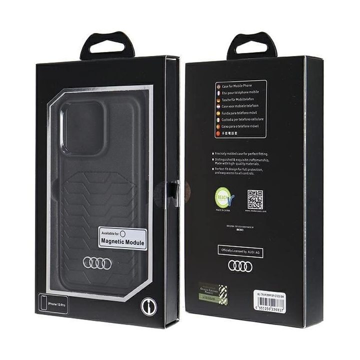 Audi sintetinės odos dėklas su MagSafe , skirtas iPhone 13 Pro / 13 - juodas