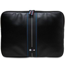 BMW Carbon & Blue Stripe dėklas 16 colių nešiojamajam kompiuteriui - juodas