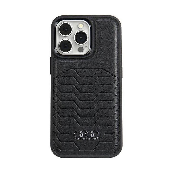 Audi sintetinės odos dėklas su MagSafe , skirtas iPhone 13 Pro Max - juodas