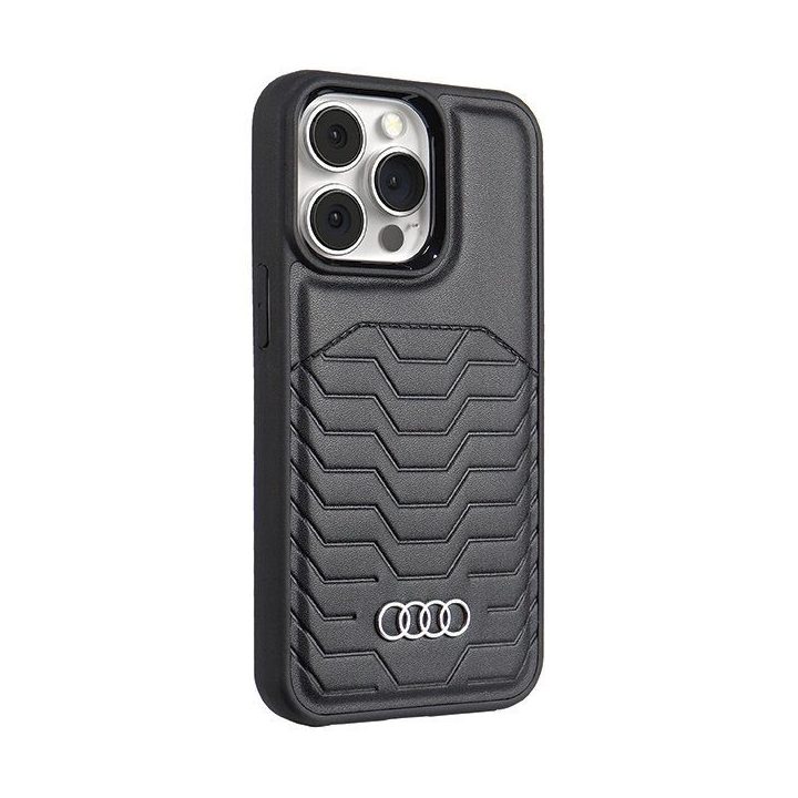 Audi sintetinės odos dėklas su MagSafe , skirtas iPhone 13 Pro Max - juodas