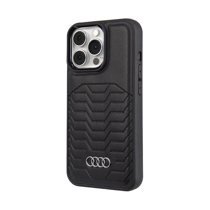 Audi sintetinės odos dėklas su MagSafe , skirtas iPhone 13 Pro Max - juodas