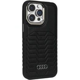 Audi sintetinės odos dėklas su MagSafe , skirtas iPhone 15 Pro Max - juodas