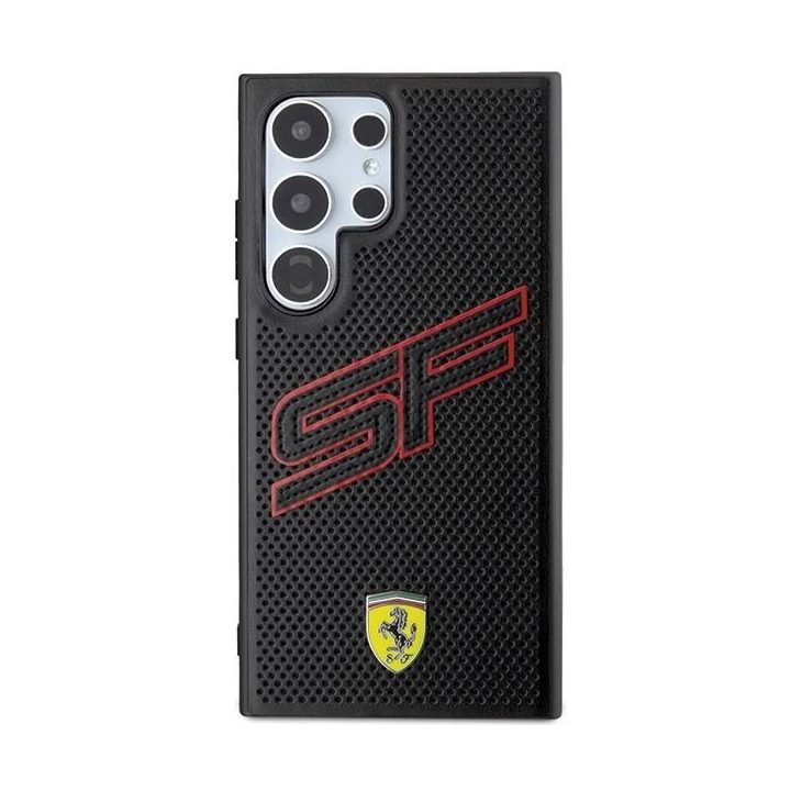 Ferrari Big SF perforuotas dėklas Samsung Galaxy S24 Ultra - juodas