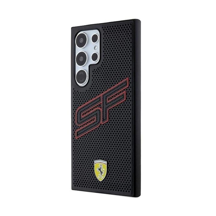 Ferrari Big SF perforuotas dėklas Samsung Galaxy S24 Ultra - juodas