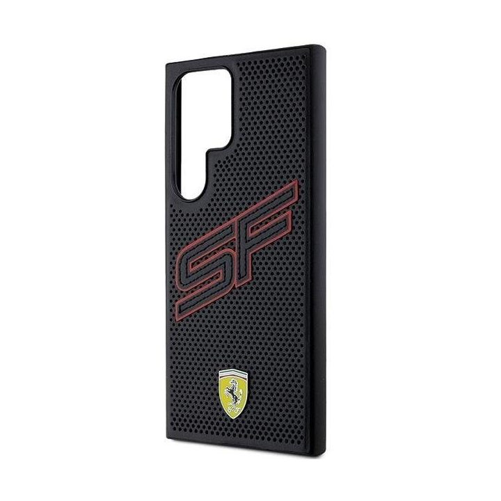 Ferrari Big SF perforuotas dėklas Samsung Galaxy S24 Ultra - juodas