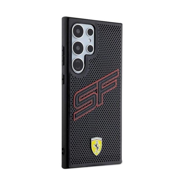 Ferrari Big SF perforuotas dėklas Samsung Galaxy S24 Ultra - juodas