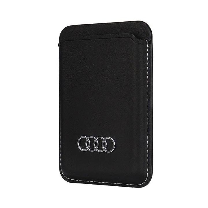 Audi sintetinės odos magnetinė piniginė, suderinama su MagSafe - juoda