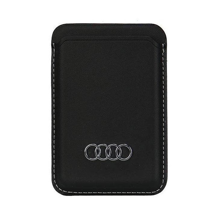 Audi sintetinės odos magnetinė piniginė, suderinama su MagSafe - juoda