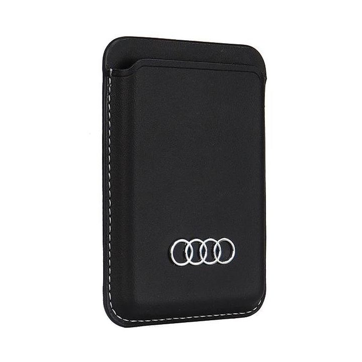 Audi sintetinės odos magnetinė piniginė, suderinama su MagSafe - juoda