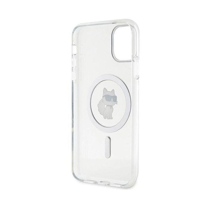 Karl Lagerfeld IML Choupette MagSafe dėklas iPhone 11 / Xr - skaidrus