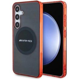 AMG skaidrus dvispalvis MagSafe dėklas Samsung Galaxy S24 - juodas